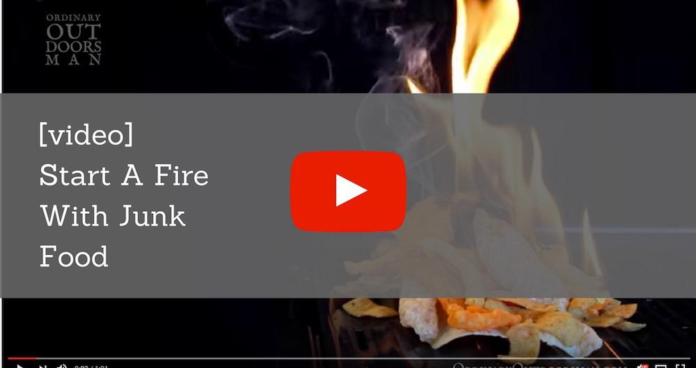 video link with caption "start a fire with your food"