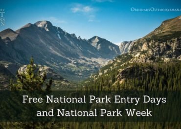 photo of Long's Peak with the words, 'Free national park entry days and national park week.'