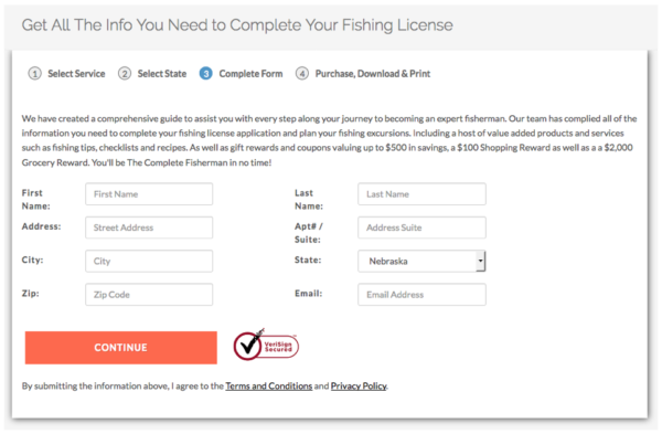 deceptive fishing license site