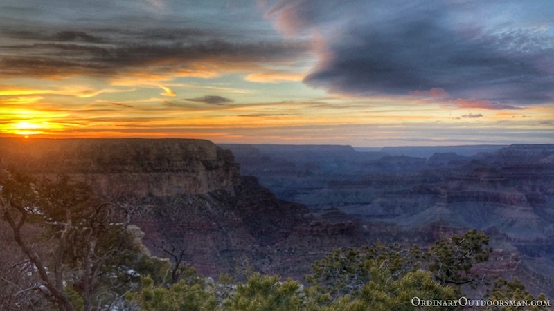 sunset at the Grand Canyon near Hermit's Rest